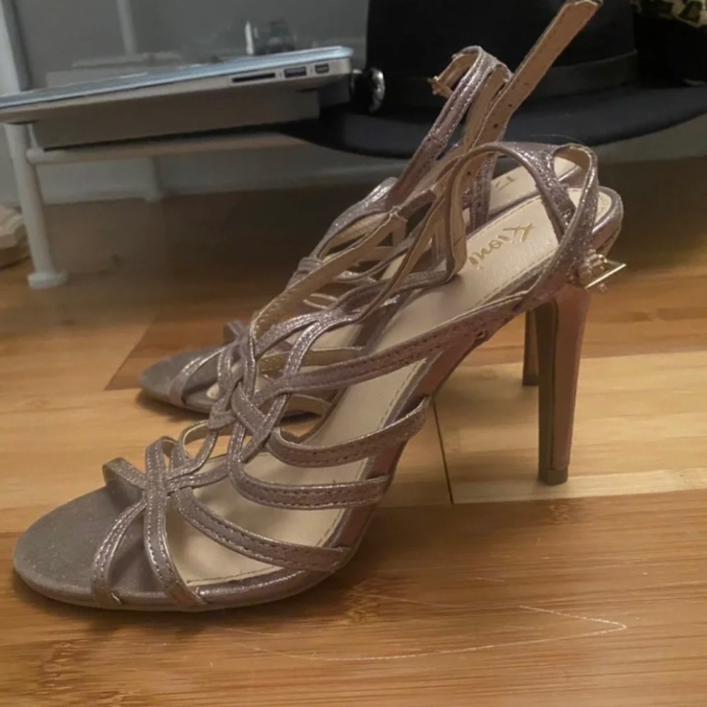 Gold Strappy Heels